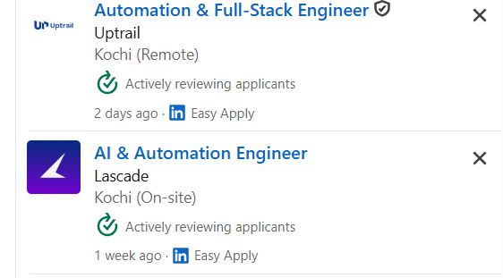 AI Automation with n8n & Make.com internship jobs in Sharjah