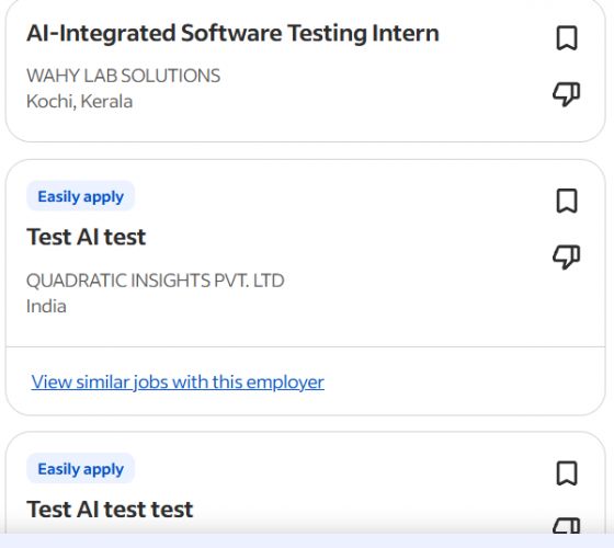 AI Testing & Automation internship jobs in Dubai