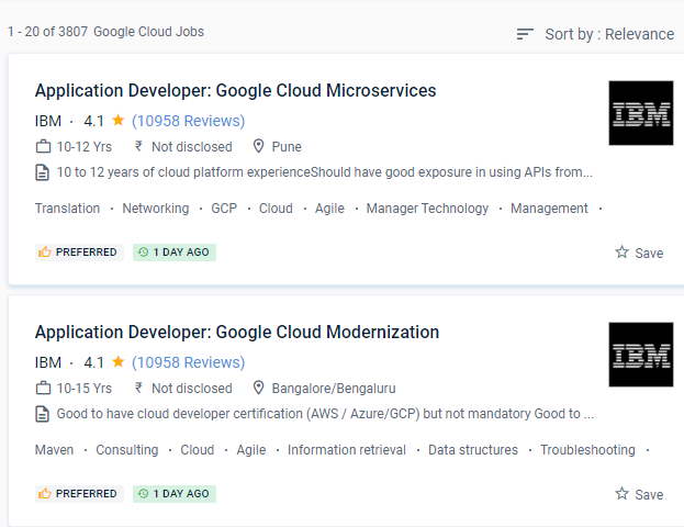 Google Cloud Platform internship jobs in Uae