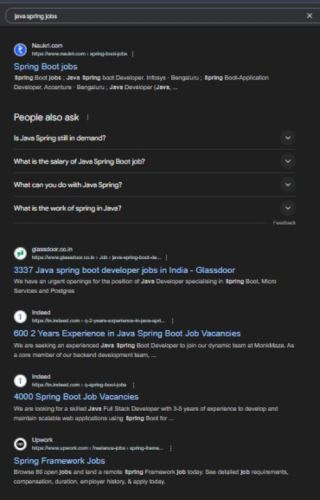 Java Spring internship jobs in Dubai