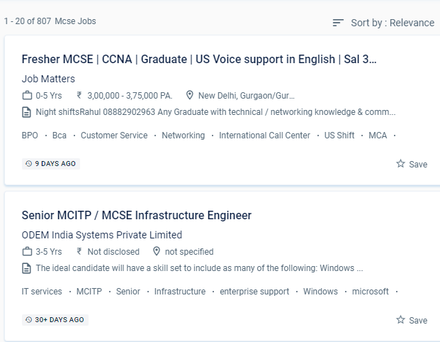 MCSE internship jobs in Uae