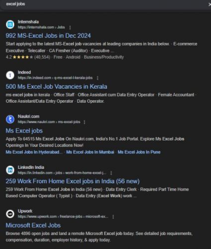 Microsoft Excel internship jobs in Sharjah