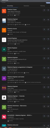 Robotics internship jobs in Uae