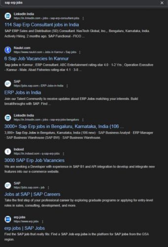 SAP ERP internship jobs in Sharjah