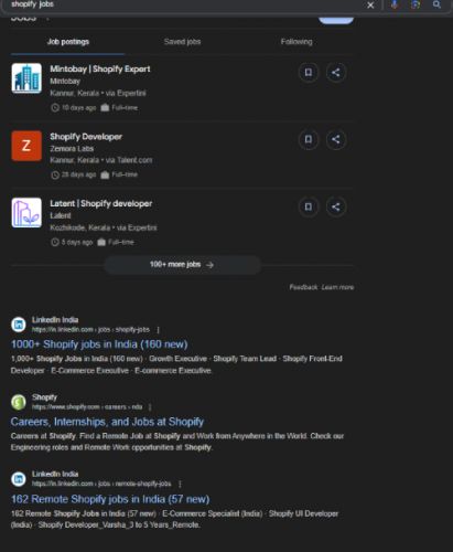 Shopify internship jobs in Dubai