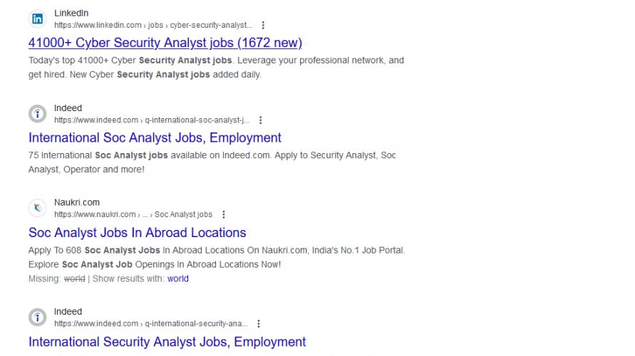 SOC Analyst internship jobs in Ajman