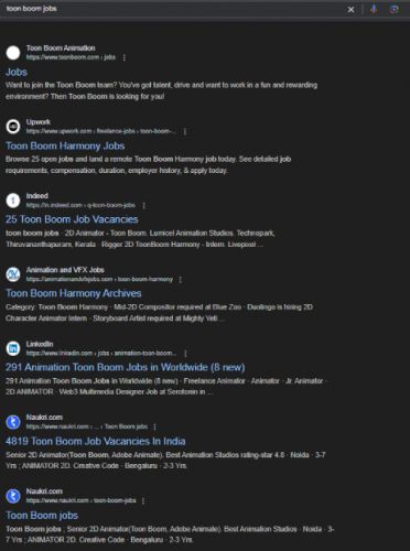 Toon Boom internship jobs in Ajman