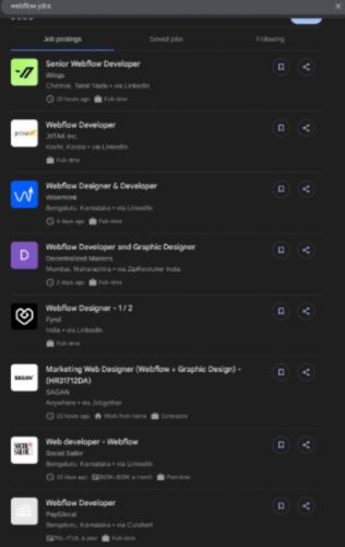 Webflow internship jobs in Dubai